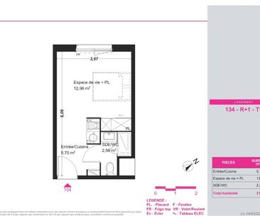 Location Appartement 1 pièce 21m² FRANQUEVILLE ST PIERRE 76520 - Photo 6