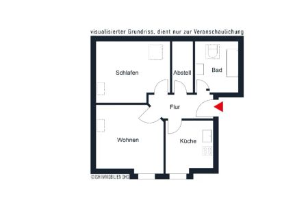 Schöne, gepflegte 2-Zi.-DG-Wohnung im Zentrum - Foto 3