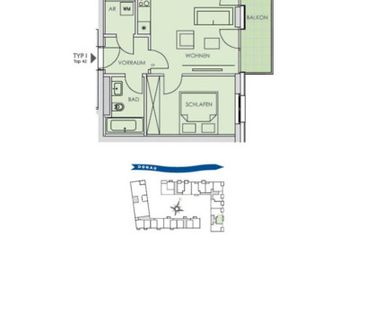 Wohnen am Winterhafen - moderne 2 Zimmerwohnung mit Balkon im 1.OG - Photo 5