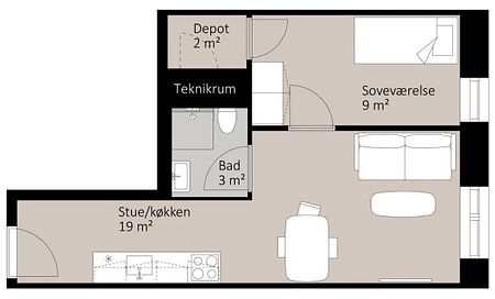 2-værelses studiebolig - Foto 2