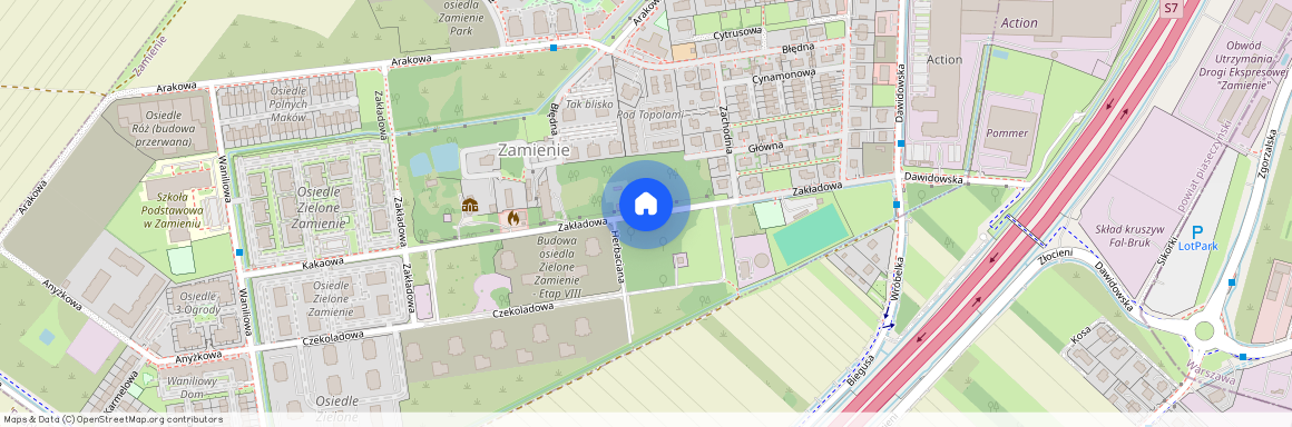 ul. Zakładowa, Zakłady Zamienie, Lesznowola, piaseczyński, mazowieckie