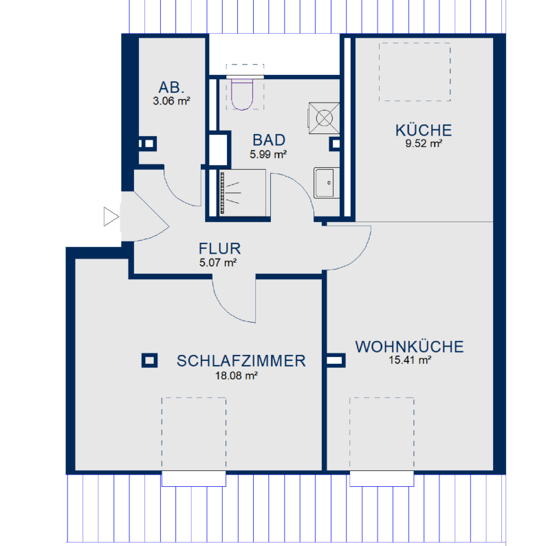 Erstbezug: Neu erstellte 2-Zimmer-Dachgeschosswohnung in der List - Photo 1