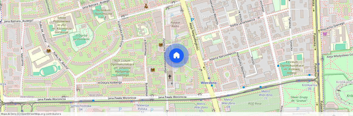 ul. Zygmunta Modzelewskiego, Wierzbno, Mokotów, Warszawa, mazowieckie