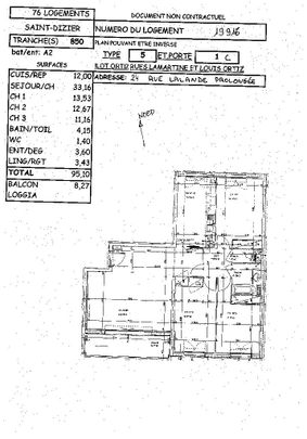 Location appartement T5 95.10m² à Saint-dizier (52100) Loyer CC * : 745.64 € Réf : ER.19916 - Photo 1