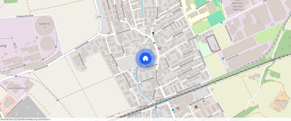 Riburgpark **, 4313 Möhlin, Lageplan