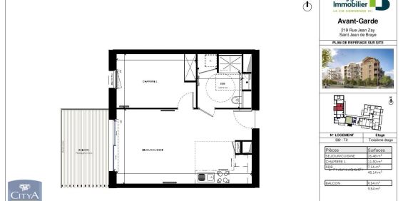 Appartement à louer 2 pièces 45.14m² - Photo 3