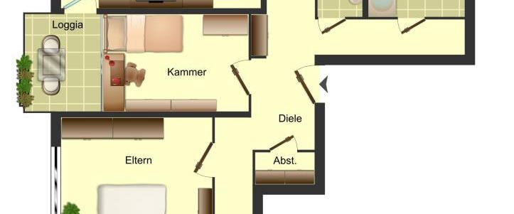 Demnächst frei! 4-Zimmer-Wohnung in Siegen Weidenau - Photo 1