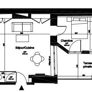 Appartement à louer 2 pièces 41.42m² - Photo 2