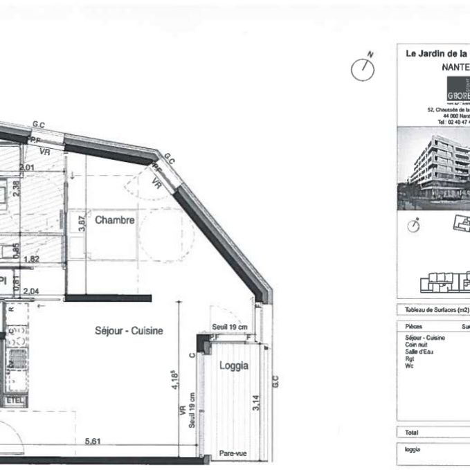 Appartement T1 à louer Nantes - 44 m² - Photo 2