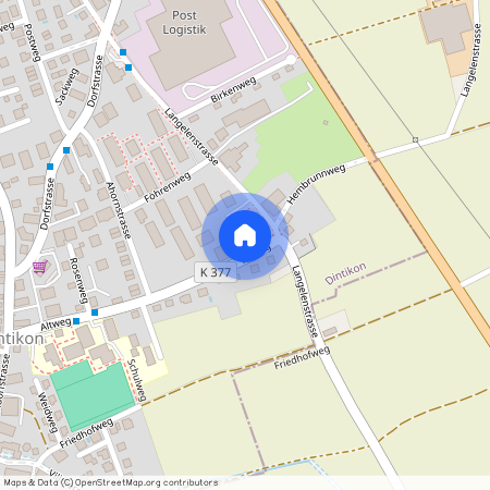 Langelenstrasse 13, 5606 Dintikon, Lageplan