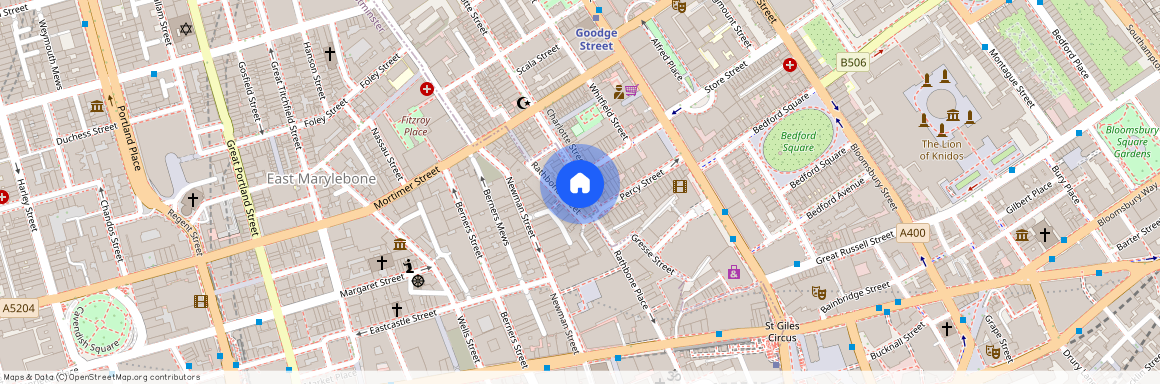 Charlotte Street, Fitzrovia, London, W1T