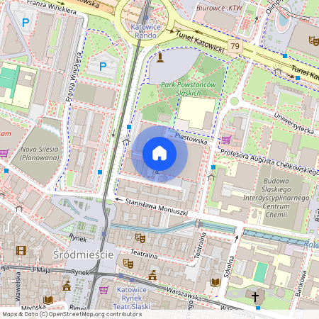 ul. Piastowska, Śródmieście, Katowice, śląskie