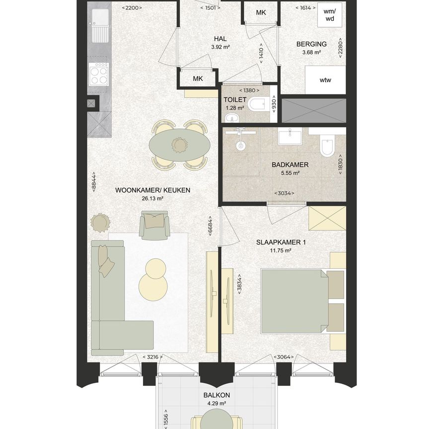 Appartement te huur: Kennedylaan 308 2035 TR Haarlem - Foto 1