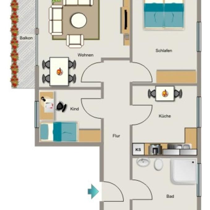 3-Zimmer-Wohnung in Recklinghausen Süd - Photo 1