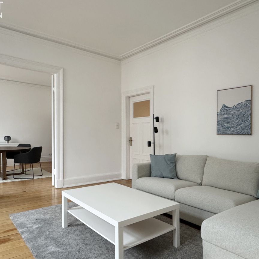 Neu möblierte, moderne 4-Zimmer-Altbauwohnung (104m²) im Herzen von Uhlenhorst! - Foto 1