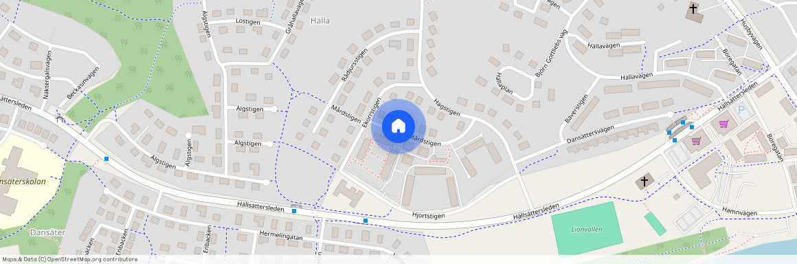 Mårdstigen, Borensberg