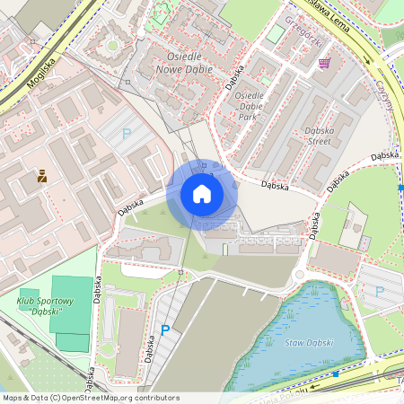 ul. Dąbska, Dąbie, Grzegórzki, Kraków, małopolskie