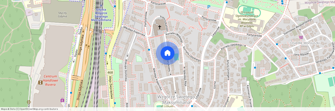 ul. Elizy Orzeszkowej, Wzgórze Św. Maksymiliana, Gdynia, pomorskie