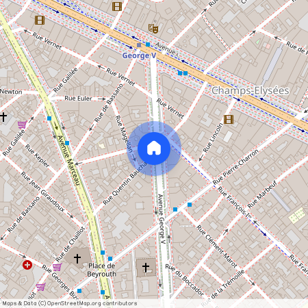 Building Rue Christophe Colomb - full-concierge - 1285683 - PAR, Rue Quentin Bauchart, Paris