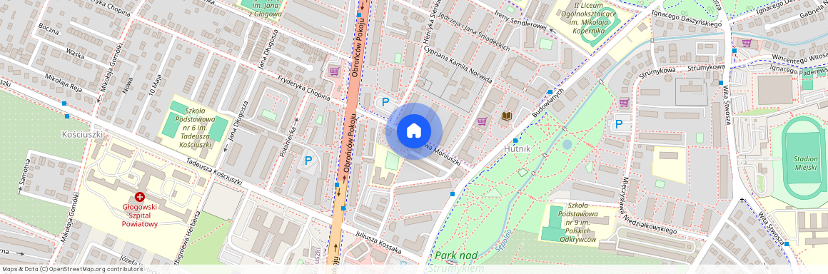 ul. Stanisława Moniuszki, Głogów, głogowski, dolnośląskie