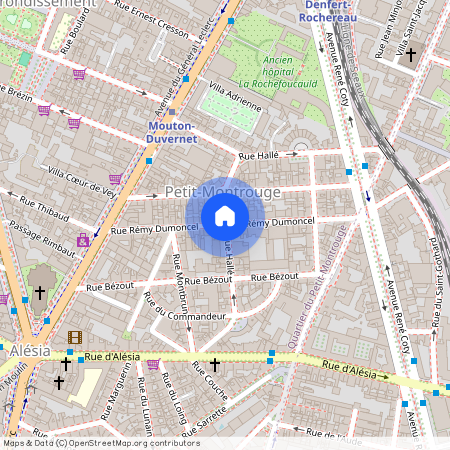 Rue Hallé et Rue rémy Dumoncel 75014 Paris (14e arrondissement)