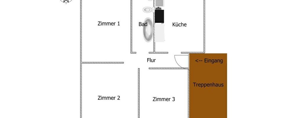 Moderne 3-Zimmer-Wohnung mit EBK, Gartennutzung und Umzugsbonus - Foto 1