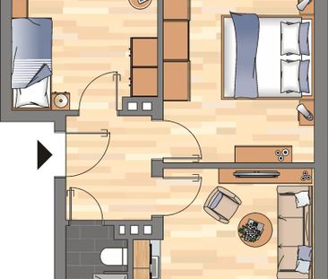 Demnächst frei! 2-Zimmer-Wohnung in Wilhelmshaven City - Photo 1