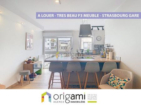 A louer Superbe F3 meublé quartier gare - Photo 2