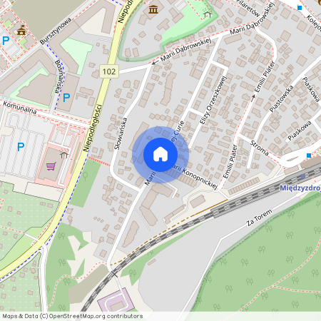 ul. Marii Skłodowskiej-Curie, Międzyzdroje, Międzyzdroje, kamieński, zachodniopomorskie