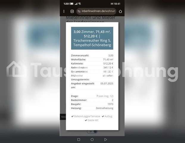 TAUSCHWOHNUNG WohnungSchön Für Ost und West mit gegen 3 bis 4 ZM - Foto 1