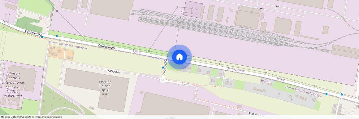 ul. Oświęcimska, Jaroszowice, Tychy, śląskie, Bieruń