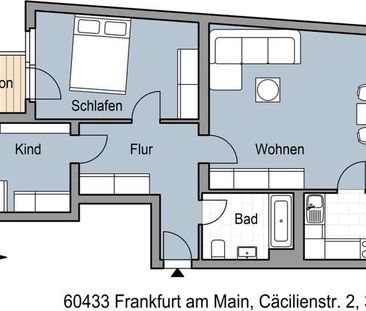 Top ! Modernisierte 3-Zimmer Wohnung mit Balkon in Frankfurt/Escher... - Foto 1