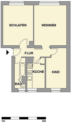 3-Raum-Wohnung mit Tageslichtbad - Photo 1