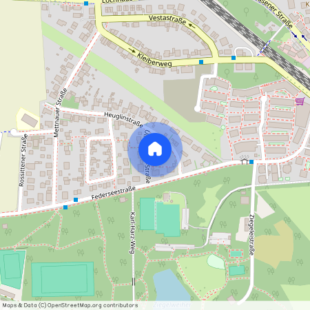 Ulrich-Corti-Straße, 81249 München Lochhausen ca. 14, 0 km west of Munich-center