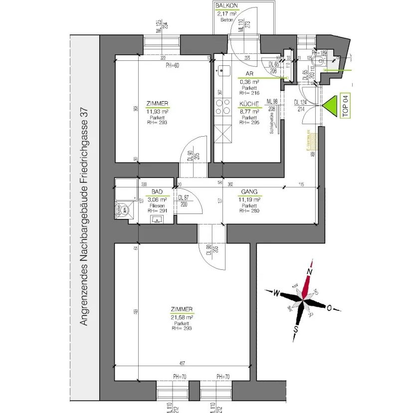 2-Zimmer-Wohnung beim Augarten - Provisionsfrei! - Foto 2