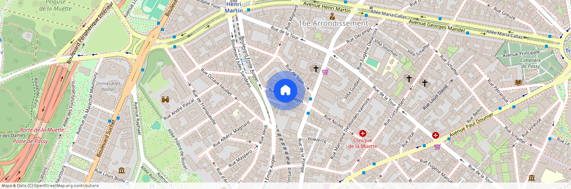 Appartement à louer rue Jean Richepin, Paris 16ème