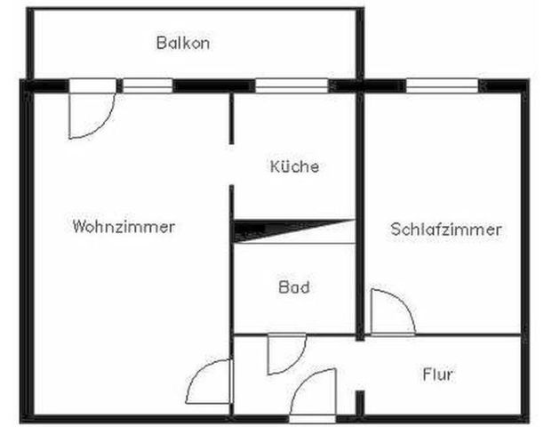Gemütliche 2-Raum-Wohnung mit Balkon und schönem Ausblick ins Grüne - Foto 1