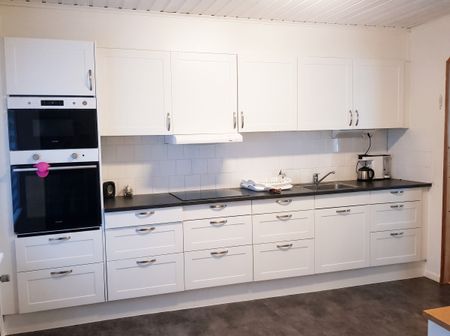 Parhustrea i markplan med skogsnära trädgård och uteplats - Foto 2