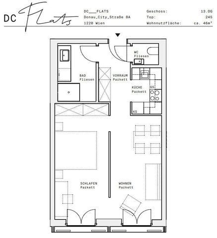 Erstbezug in den DC Flats – Smarte 1,5 Zimmer-Wohnung – zu mieten in 1220 Wien - Foto 4