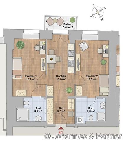 01277 Dresden - Striesen , Gottleubaer Str. 12 WE 41 - Foto 4