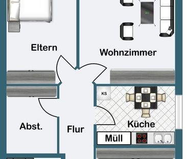 Helle 3 Zimmer Wohnung mit Westbalkon - Photo 2