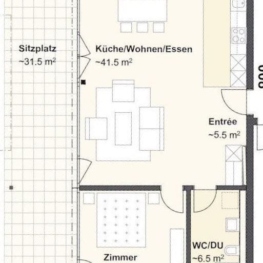 2.5 Zimmer, 68 m² - Photo 1