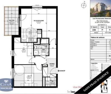 Appartement à louer 3 pièces 60.19m² - Photo 1