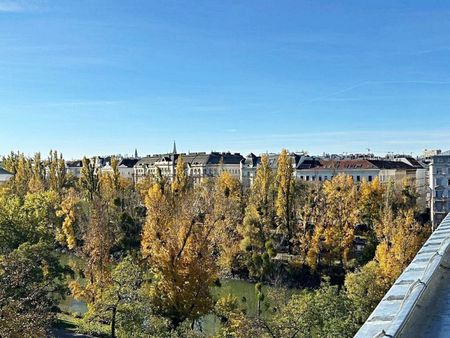 AUGARTEN-NÄHE, ERSTBEZUG, klimatisiertes 52 m2 Dachgeschoss, 2 Zimmer, Komplettküche, Duschbad, Parketten, Brigittenauer Lände - Photo 3