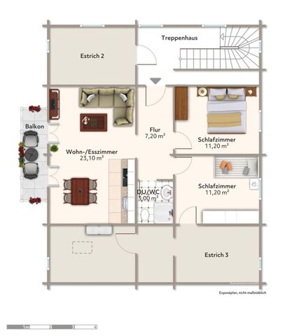 Sunny 3.5-room penthouse apartment with balcony, garden seating area in the village center of Fiesch - Foto 2