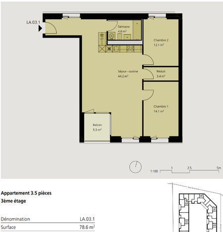Joli appartement de 3.5 pièces à louer à Delémont - Foto 4