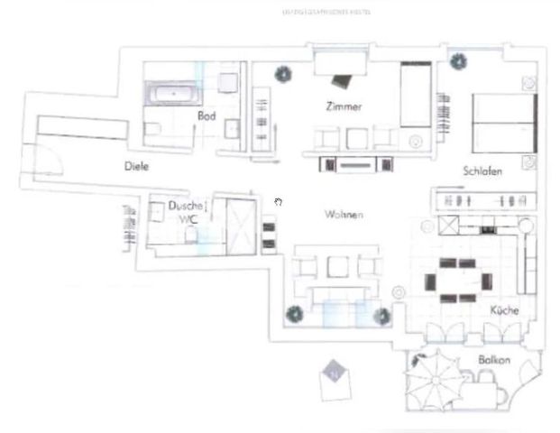 TAUSCHWOHNUNG 3-Zimmer Wohnung, Dachgeschoss, Zentrumsnah, Südbalkon - Foto 1