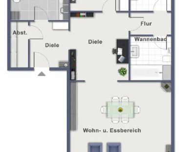 Geräumige 2-Zimmer-Wohnung in zentraler Lage von Schlebusch - Photo 1