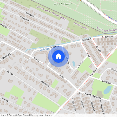 ul. Jolanty, Mierzyn, Dobra (Szczecińska), policki, zachodniopomorskie