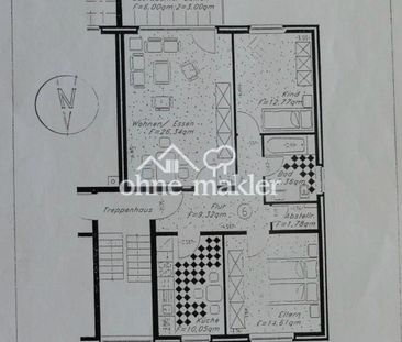 Gut geschnittene, helle 3-Zimmer-Wohnung mit Balkon. - Foto 1